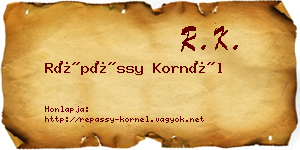 Répássy Kornél névjegykártya